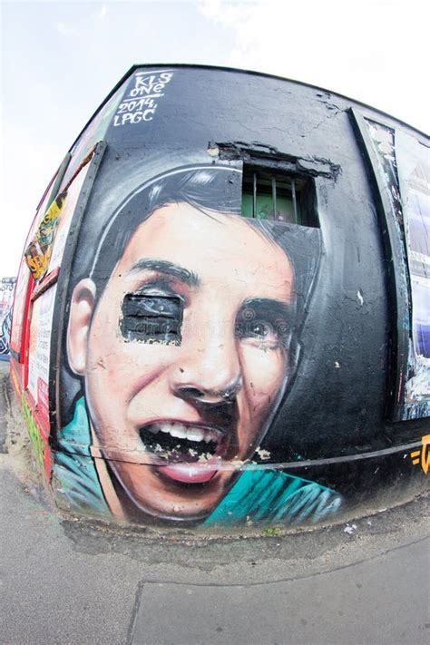 East Side Gallery - Street Art and Graffiti in Berlin, Germany Editorial Stock Image - Image of ...