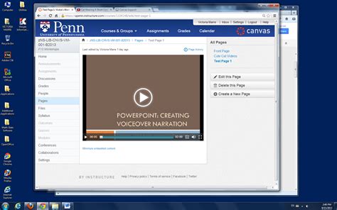 How video looks in canvas – Canvas at Penn