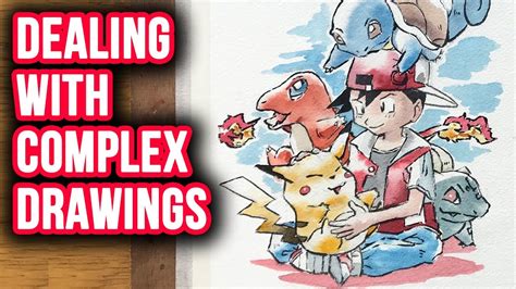 How to Deal With a Complex Drawing | Ken Sugimori Pokemon Artwork - YouTube