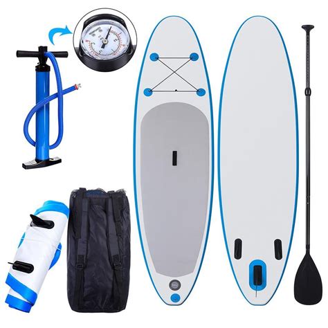 10' Inflatable Stand Up Paddle Board (6 Inches Thick) with SUP ...