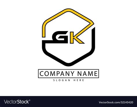 Gk logo Royalty Free Vector Image - VectorStock