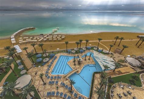 Hotel Facilities at the Dead Sea Beach. Israel Editorial Photo - Image ...