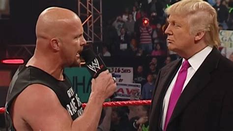 When US President Donald Trump was stunned by Stone Cold Steve Austin ...