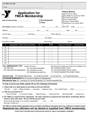 Ymca Membership Application: Complete with ease | airSlate SignNow