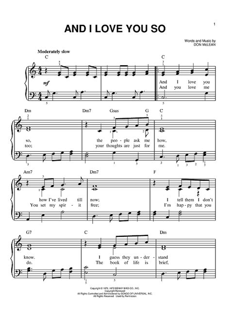 Image detail for -home instruments piano easy piano and i love you so sheet music and i ...