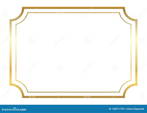 Gold Frame With Jewelry Borders On White Cartoon Vector | CartoonDealer.com #74797475