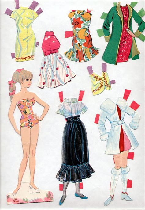 Vintage Whitman Mattel Barbie Paper Dolls 1969 Cut Mod Era Talking Barbie Cover | eBay Mattel ...