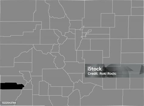 Location Map Of The Dolores County Of Colorado Usa Stock Illustration ...