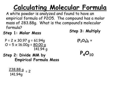 List Of Compounds With Molecular Formula Molar Mass And