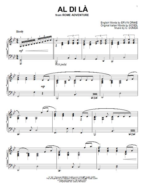 Al Di La | Sheet Music Direct