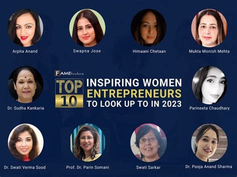 Top 10 Inspiring Women Entrepreneurs to look up to in 2023