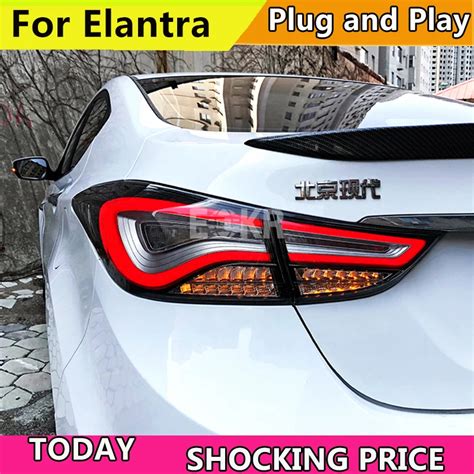 Car Styling for Hyundai Elantra Tail Lights 2012 2016 ALL LED Elantra Tail Light Rear Lamp DRL ...