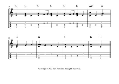 Ode To Joy - Fingerstyle Ukulele (C Major with TAB and Chords) (arr. Yuri Noronha) Sheet Music ...