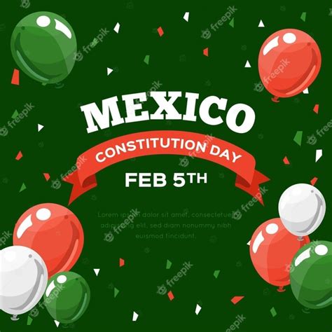 Free Vector | Flat design mexico constitution day