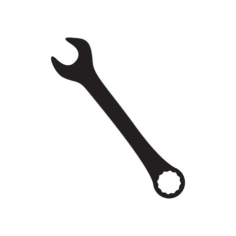 Premium Vector | Wrench icon on white background.