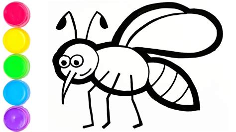 How To Draw A Mosquito Easy Step By Step Drawing Video For Kids. Easy Mosquito Drawing For Kids ...