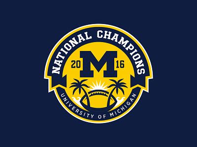 Michigan National Champs Logo 2016 by James Kuty on Dribbble