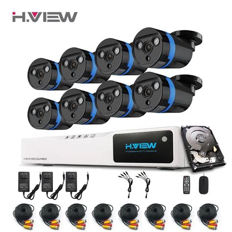 CCTV System 8CH DVR Kits HD Outdoor Security Camera System 8 Channel CCTV Surveillance DVR Kit ...