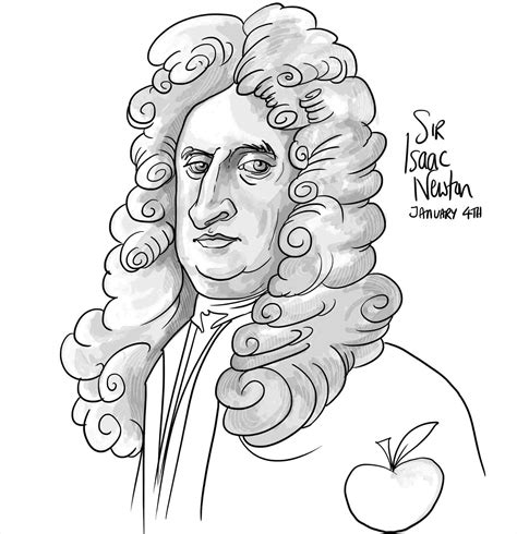 Dibujo De Isaac Newton