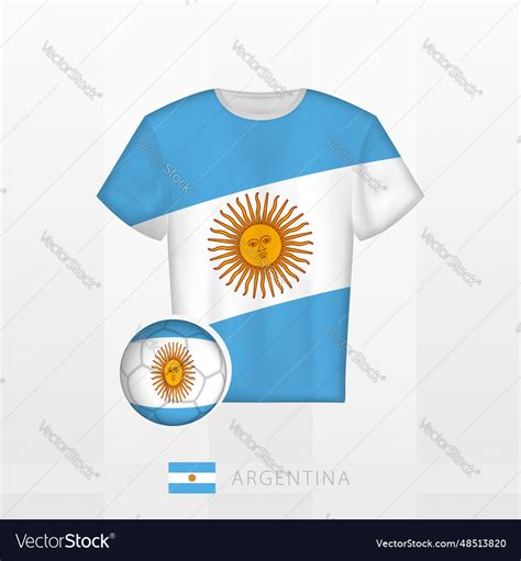 Football uniform of national team of argentina Vector Image