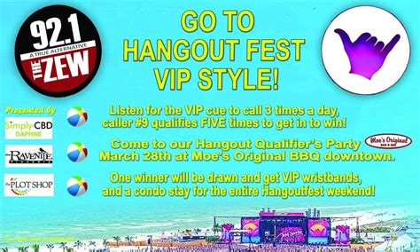 The 2024 Hangout Fest VIP Drawing, Moe's Original BBQ - Downtown Mobile, 28 March 2024 ...
