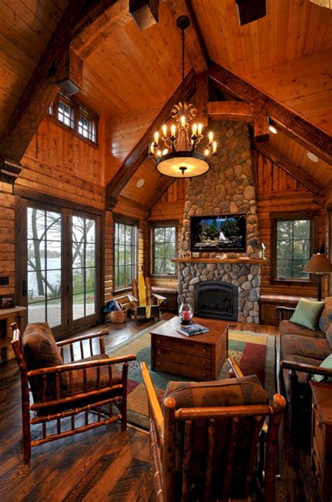 Superb Cozy And Rustic Cabin Style Living Rooms Ideas No 22 — Freshouz ...