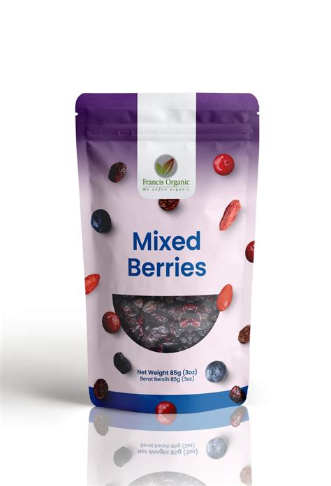 Dried Mixed Berries 85g - Francis Organic