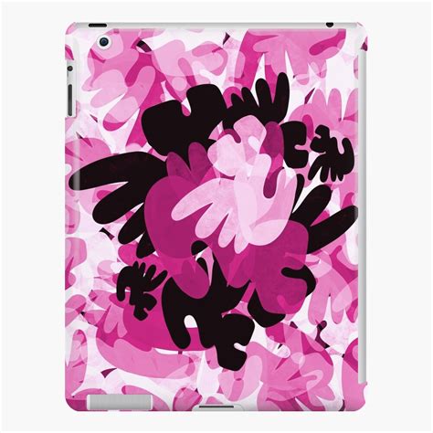 " MODERN ABSTRACT EXPRESSIONIST ART-BLACK WHITE AND PINK PRIMITIVE ART COLLAGE " iPad Case ...