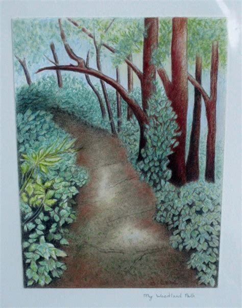 Fine Art Drawing of a Path in the Woods Price Reduction | Etsy