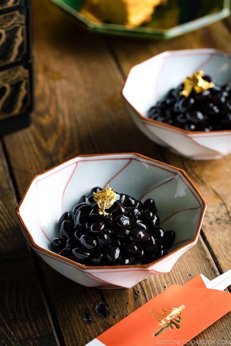 Kuromame (Sweet Black Soybeans) 黒豆 • Just One Cookbook | Recipe | New year's food, Easy japanese ...