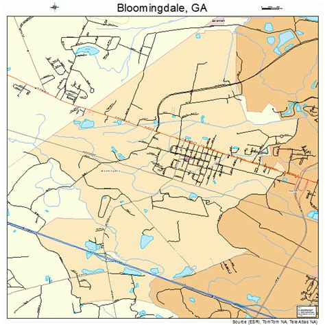 Bloomingdale Georgia Street Map 1308844