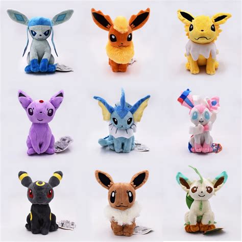 Kawaii Eevee Plush Toys Dolls Soft Stuffed Animals Anime Figure Kids ...