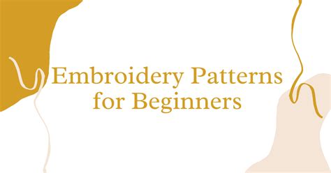 Embroidery Patterns for Beginners - Creative Fabrica