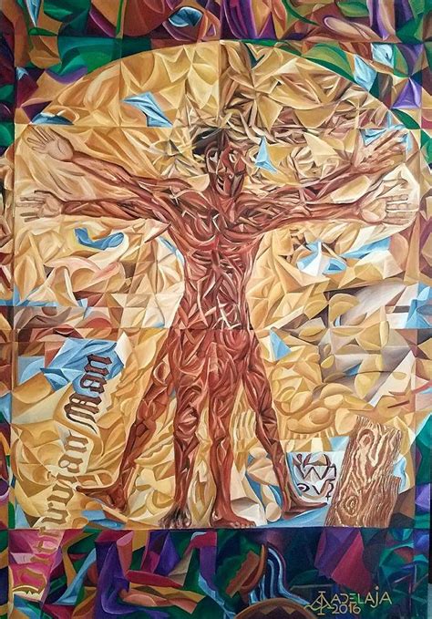 The Vitruvian Man Painting by Dayo Adelaja - Fine Art America