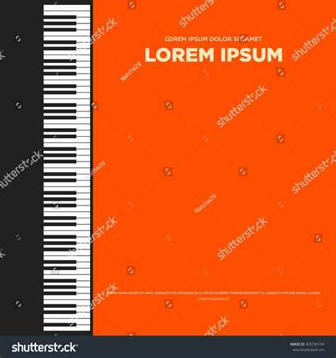 Music Retro Vintage Poster Piano Design Stock Vector (Royalty Free) 495785194