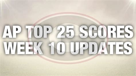 AP Top 25 scores for Week 10; winners and losers | SportingAlert.com