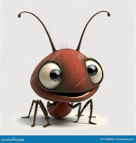 Happy Ant Cartoon. Generative AI Stock Illustration - Illustration of ...