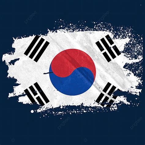 Bandera De Corea Del Sur De La Vendimia PNG ,dibujos Bandera Vintage ...