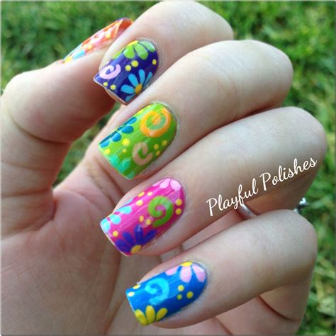 Playful Polishes: JUNE NAIL ART CHALLENGE: FLOWER NAILS