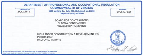 Contractor Licensure & Insurance in VirginiaHighlander Construction