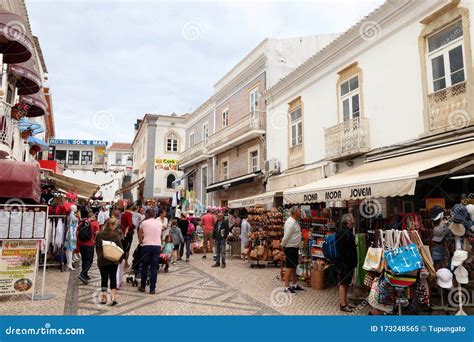 Downtown Albufeira editorial image. Image of downtown - 173248565