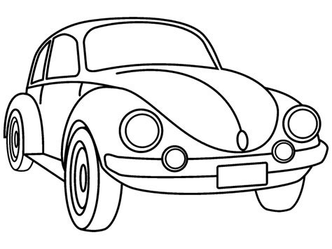 VW Beetle coloring page - Coloring Pages 4 U