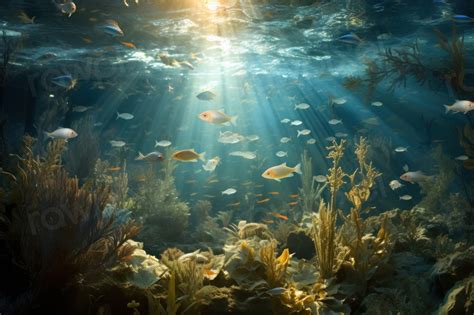 Underwater ecosystem sunlight outdoors. | Premium Photo - rawpixel