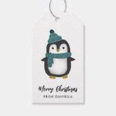 Cute Little Penguin Personalized Christmas Gift Tags | Zazzle