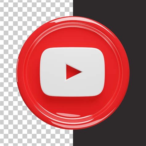 Premium PSD | 3d youtube logo