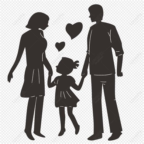 Family Of Three Silhouette Family Portrait, Family, Caring, Family Silhouette PNG Hd Transparent ...