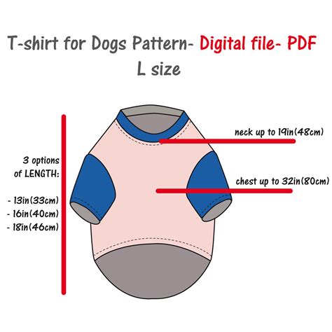 Large Dog T-shirt Sewing Pattern Big Dog Clothes Sewing | Etsy UK