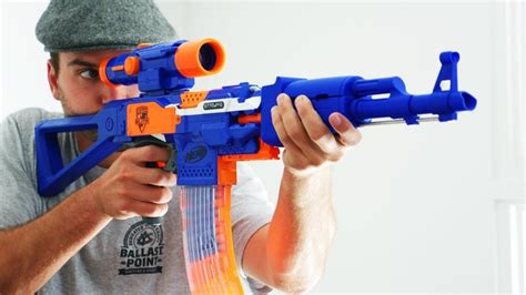 Nerf War: AK-47 Nerf Gun Battle - 100 JOKES