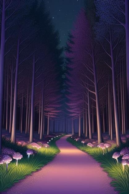 Premium Photo | Anime cartoon style woodland forest background banner