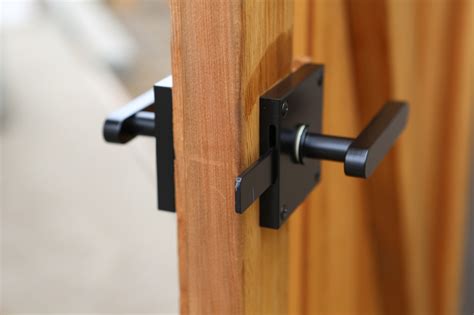 SS & Aluminum Two-Sided Spring-Loaded Satin Black Finish Oval Gate Latch